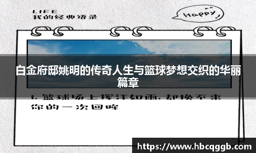 白金府邸姚明的传奇人生与篮球梦想交织的华丽篇章